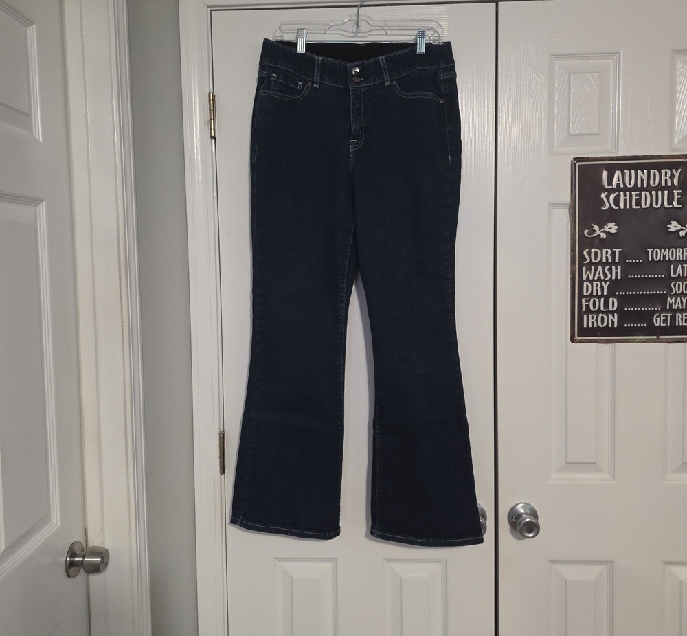 Lane Bryant Dark Blue Flare Jeans - Stretch Denim